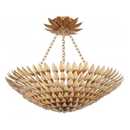 Crystorama Antique Gold Broche 8 Light Semi-Flush Ceiling Fixture 519-GA_CEILING